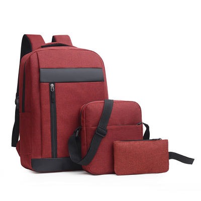 Le sac à dos unisexe noir d'ODM place les affaires 3 à la 1 école d'ensemble de sac à dos d'ordinateur portable