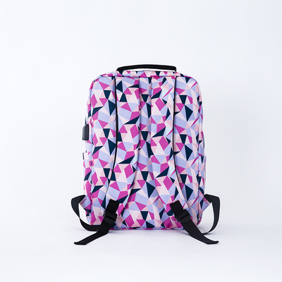 Le sac à dos en nylon d'ordinateur portable de dames a placé le sac d'école imperméable de 3 morceaux