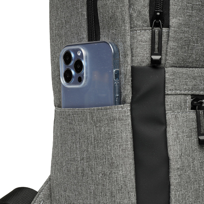 Grey Nylon Waterproof Laptop Backpack avec le chargeur 1,37 pi BSCI