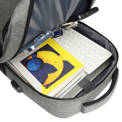 Grey Nylon Waterproof Laptop Backpack avec le chargeur 1,37 pi BSCI