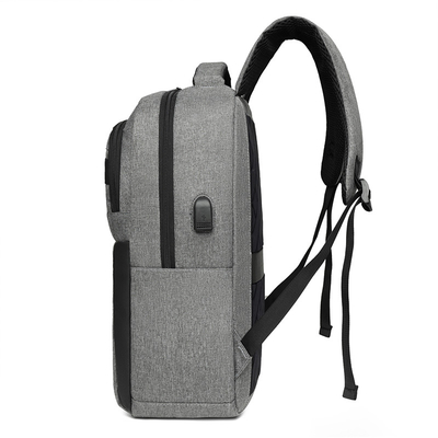 Grey Nylon Waterproof Laptop Backpack avec le chargeur 1,37 pi BSCI