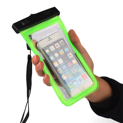 Poche imperméable de téléphone de PVC de sac imperméable rose de téléphone flottant le sac sec de téléphone
