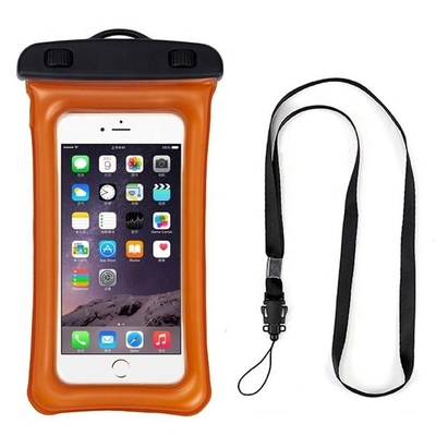 La poche imperméable flottable de téléphone portable enferme le sac sec de téléphone d'eau du fond de couverture