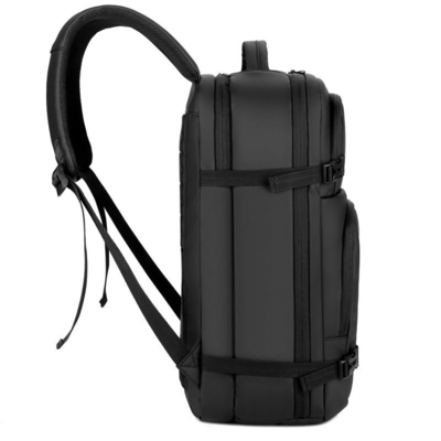Hommes 17,3 sac à dos en nylon d'ordinateur portable de noir du sac à dos BSCI d'ordinateur portable de résistant à l'eau de pouce