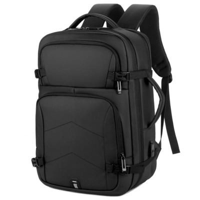 Hommes 17,3 sac à dos en nylon d'ordinateur portable de noir du sac à dos BSCI d'ordinateur portable de résistant à l'eau de pouce