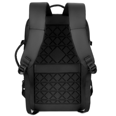 Hommes 17,3 sac à dos en nylon d'ordinateur portable de noir du sac à dos BSCI d'ordinateur portable de résistant à l'eau de pouce