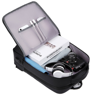 ODM noir de résistant à l'eau de sac à dos d'ordinateur de mode de sac à dos d'ordinateur portable d'affaires de BSCI