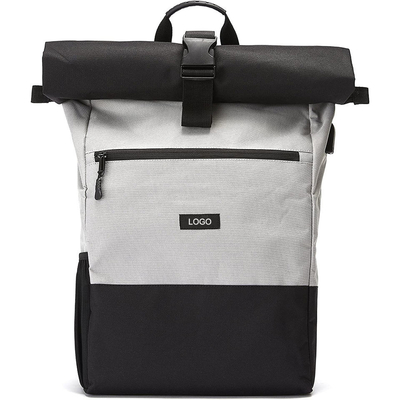 Sac à dos imperméable réutilisé de bureau à cylindre sac à dos occasionnel de voyage de bureau à cylindre de 17,7 pouces