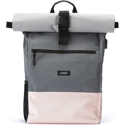Sac à dos imperméable réutilisé de bureau à cylindre sac à dos occasionnel de voyage de bureau à cylindre de 17,7 pouces