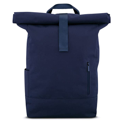 15,6 le sac à dos de bureau à cylindre de noir de RollTop RPET de sac à dos à pouce imperméabilisent expansible