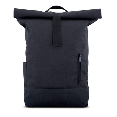 15,6 le sac à dos de bureau à cylindre de noir de RollTop RPET de sac à dos à pouce imperméabilisent expansible