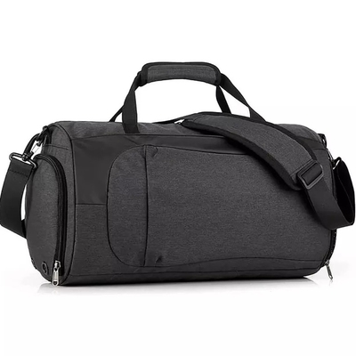 Anti sac de gymnase de sac de voyage de vol de polyester avec le compartiment humide de chaussure de poche