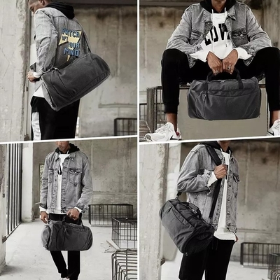 Anti sac de gymnase de sac de voyage de vol de polyester avec le compartiment humide de chaussure de poche