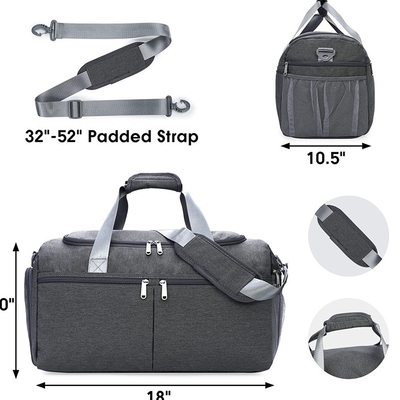 18&quot; anti sac marin à sac de voyage de vol de gymnase avec la poche humide de compartiment de chaussure