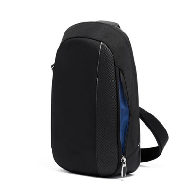Croix élégante noire d'épaule de poche de sac de taille - sac de coffre de corps pour le gymnase de voyage imperméable