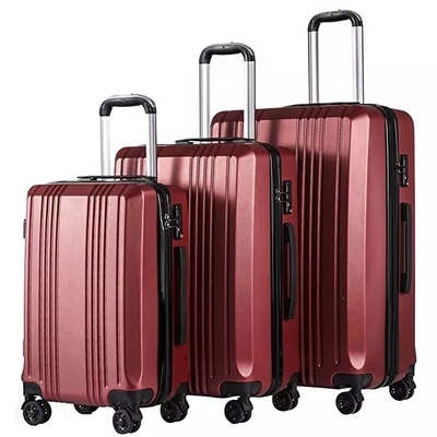 Tirette TSA de voyage d'ABS la double de bagage à Hardside de valise imperméable de chariot ferment à clef 4 roues de fileur