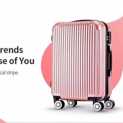 Le bagage de déplacement de polycarbonate de PC a placé de 3 morceaux de filles de valise de chariot extérieur brillant à Hardside