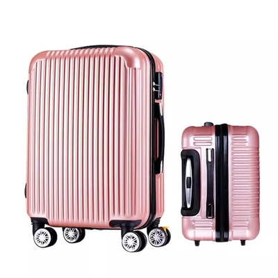 Le bagage de déplacement de polycarbonate de PC a placé de 3 morceaux de filles de valise de chariot extérieur brillant à Hardside