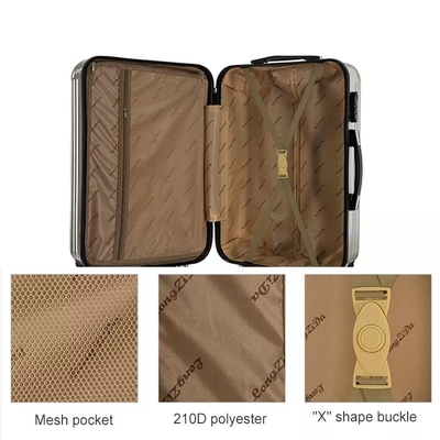 Le bagage de déplacement de polycarbonate de PC a placé de 3 morceaux de filles de valise de chariot extérieur brillant à Hardside