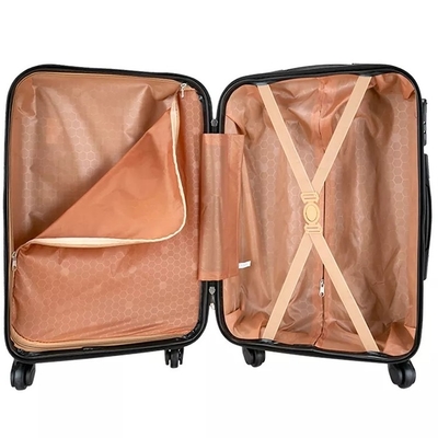 Polyester rayant dur Shell Luggage Set 24&quot; PCs pp Carry On de la serrure 3 de bagage de Tsa de valise de chariot