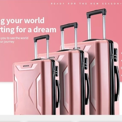 Polyester rayant dur Shell Luggage Set 24&quot; PCs pp Carry On de la serrure 3 de bagage de Tsa de valise de chariot