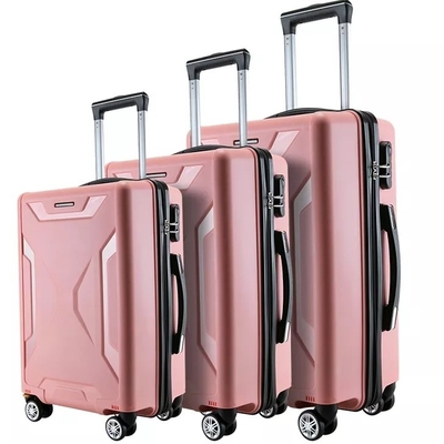 Polyester rayant dur Shell Luggage Set 24&quot; PCs pp Carry On de la serrure 3 de bagage de Tsa de valise de chariot