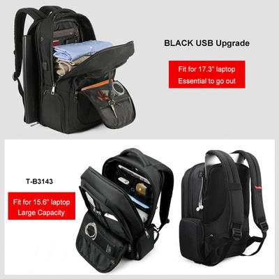 Sac à dos de remplissage d'ordinateur portable de voyage d'affaires d'Usb de BSCI pour les hommes 29*9*20cm