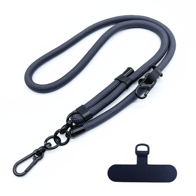 Longue croix d'épaule de courroie de téléphone de cou réglable - mobile épais rond fait sur commande de corps