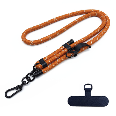 Longue croix d'épaule de courroie de téléphone de cou réglable - mobile épais rond fait sur commande de corps