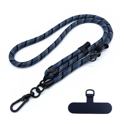 Longue croix d'épaule de courroie de téléphone de cou réglable - mobile épais rond fait sur commande de corps